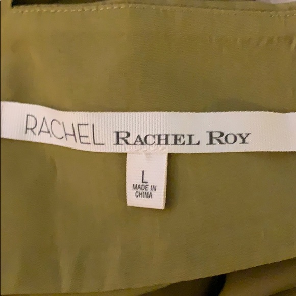 Rachel Roy green dressy tank with pink/gold zipper - Picture 4 of 4